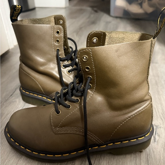 Dr. Martens Olive Combat Boots - Picture 2 of 2